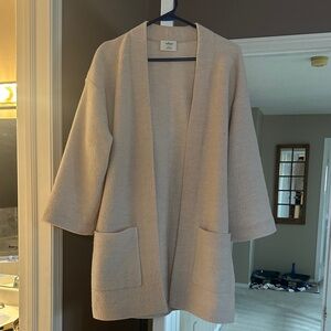 Wilfred Beige Open-Front Cardigan